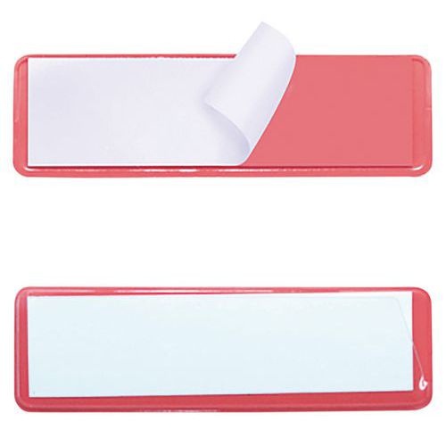 Tabliczki informacyjne na regały Manutan Expert, samoprzylepne, 100 x 30 mm, 100 szt. - Tabliczki informacyjne na regały Manutan Expert, samoprzylepne