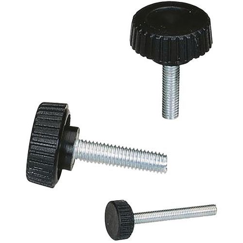 Guziki Boutet z poliamidu AV, pręty stalowe - Gałka poliamidowa AV Boutet, średnica 28 mm, pręt stalowy M6 x 20 mm