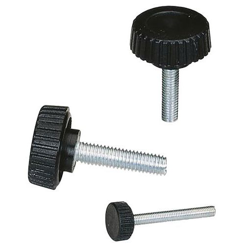 Guziki Boutet z poliamidu AV, pręty stalowe - Gałka poliamidowa AV Boutet, średnica 28 mm, pręt stalowy M8 x 16 mm