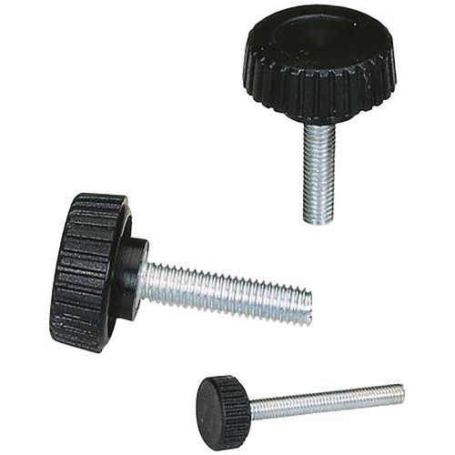 Guziki Boutet z poliamidu AV, pręty stalowe - Gałka poliamidowa AV Boutet, średnica 22 mm, pręt stalowy M4 x 10 mm