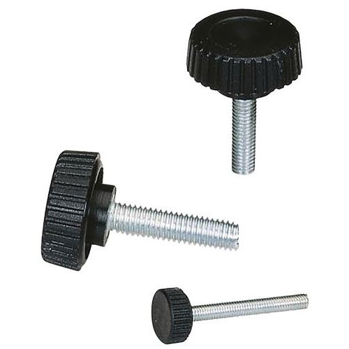 Guziki Boutet z poliamidu AV, pręty stalowe - Gałka poliamidowa AV Boutet, średnica 22 mm, pręt stalowy M5 x 10 mm