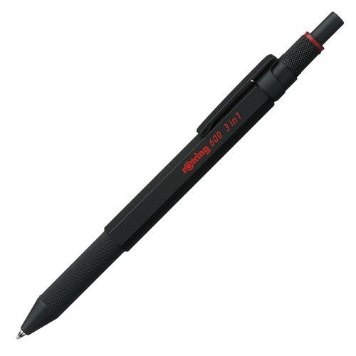 Mikroołówki Rotring 600 3w1 - Rotring 600 3-w-1 mikro ołówek, czarny