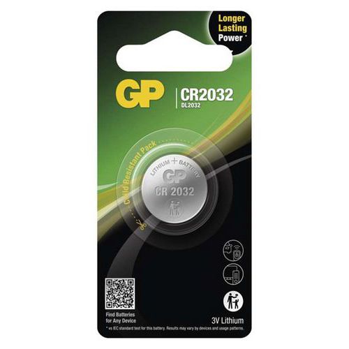 Bateria litowa guzikowa GP CR2032 - Bateria litowa guzikowa GP CR2032, 1 szt.