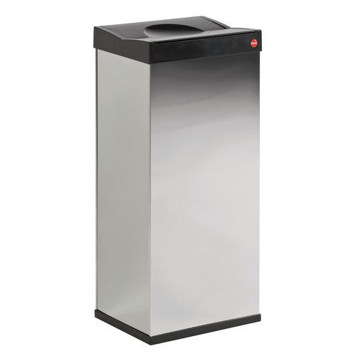 Kosz na śmieci z samozamykającą się pokrywą – 52 l - Kosz na śmieci czarny chromowany 60 l 34 x 26 x 72