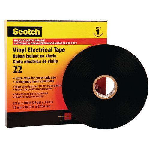 Taśmy elektroizolacyjne PCV 3M Scotch 22 - Taśma elektroizolacyjna PCV 3M Scotch 22 o szerokości 19 mm