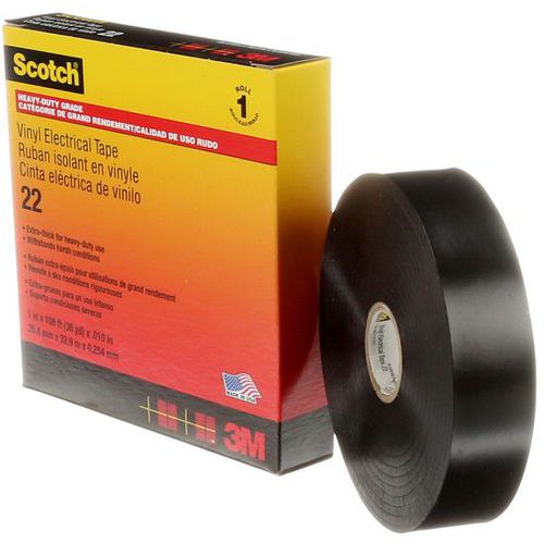 Taśmy elektroizolacyjne PCV 3M Scotch 22 - Taśma elektroizolacyjna PCV 3M Scotch 22 o szerokości 25 mm