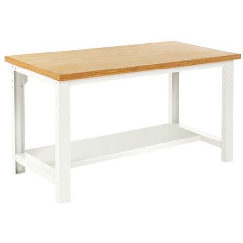 Stoły robocze Bott Cubio, multiplex, półka stała, szerokość 200 cm - Stół roboczy Bott Cubio, multiplex, półka stała, 75 x 200 cm