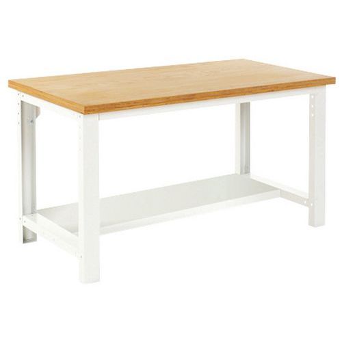 Stoły robocze Bott Cubio, multiplex, półka stała, szerokość 200 cm - Stół roboczy Bott Cubio, multiplex, półka stała, 90 x 200 cm