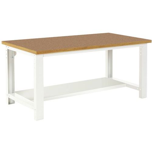 Stoły robocze Bott Cubio, fenol, półka stała, szerokość 200 cm - Stół roboczy Bott Cubio, fenol, półka stała, 90 x 200 cm