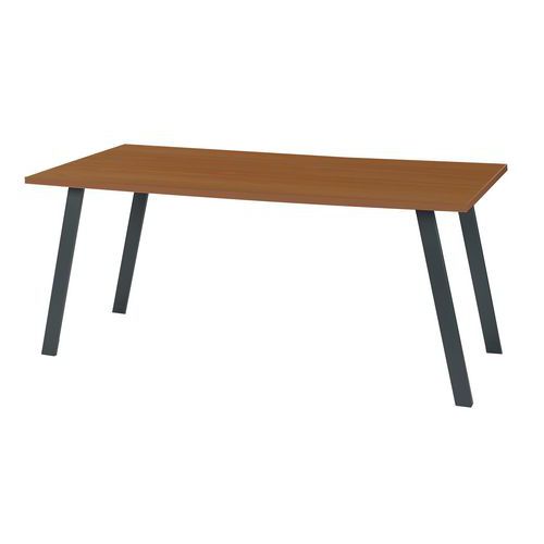 Stoły biurowe Viva Standard, wersja prosta, nogi antracyt, buk - Stół biurowy Viva Standard, 160 x 80 x 75 cm, wersja prosta, nogi antracyt, buk