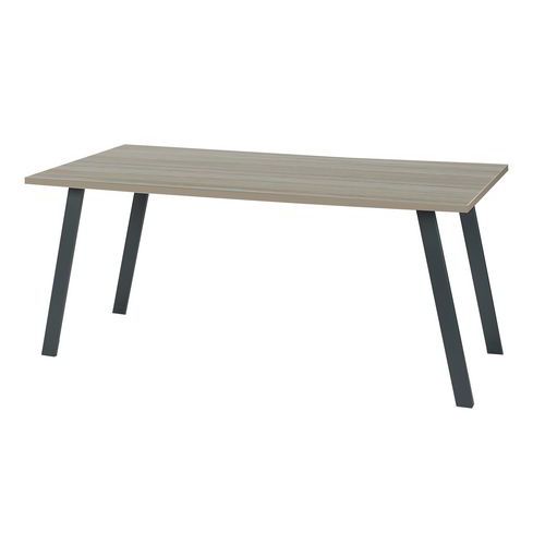 Stoły biurowe Viva Standard, wersja prosta, nogi antracyt, dąb oyster - Stół biurowy Viva Standard, 140 x 80 x 75 cm, wersja prosta, nogi antracyt, dą