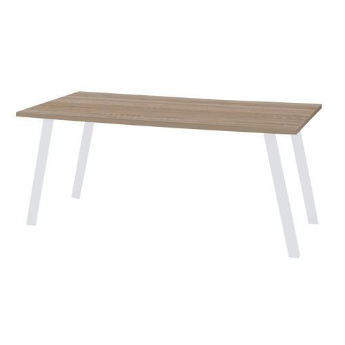 Stoły biurowe Viva Standard, wersja prosta, nogi białe, dąb sonoma - Stół biurowy Viva Standard, 140 x 80 x 75 cm, wersja prosta, nogi białe, dąb sono