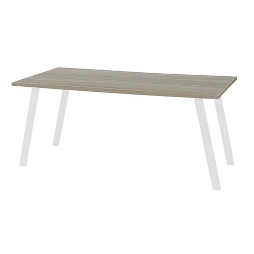 Stoły biurowe Viva Standard, wersja prosta, nogi białe, dąb oyster - Stół biurowy Viva Standard, 140 x 80 x 75 cm, wersja prosta, nogi białe, dąb oyst
