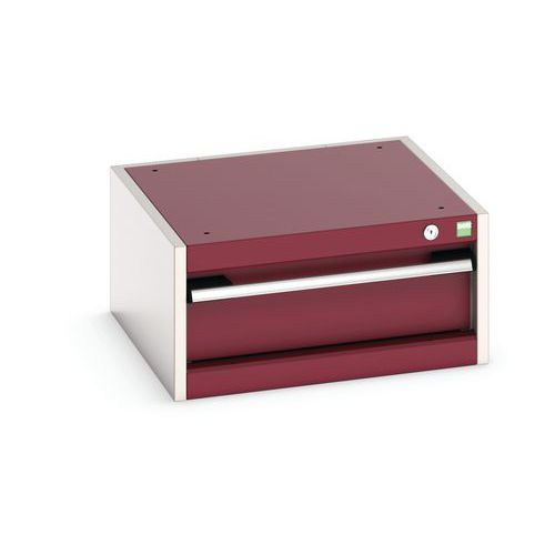 Warsztatowe szafki z szufladami Bott Cubio, 25 x 52,5 x 52,5-65 cm, 1 szuflada - Warsztatowa szafka z szufladami Bott Cubio, 25 x 52,5 x 52,5 cm, 1 sz