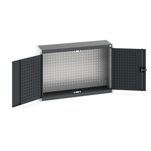 Szafki wiszące Bott Cubio z panelami perforowanymi - Szafka wisząca Bott Cubio, panel tylny perforowany, 70 x 105 x 32,5 cm, szaro-antracyt