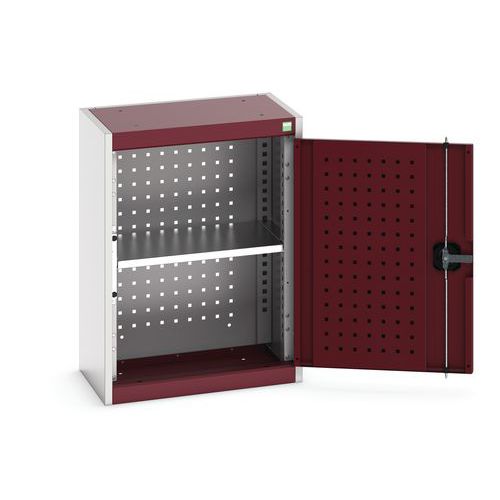Szafki wiszące Bott Cubio z panelami perforowanymi, 1 półka - Szafki wiszące Bott Cubio z panelami perforowanymi, 1 półka, 70 x 52,5 x 32,5 cm, szaro-