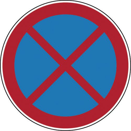 Znak zakazu - „Zakaz zatrzymywania się i zatrzymywania”