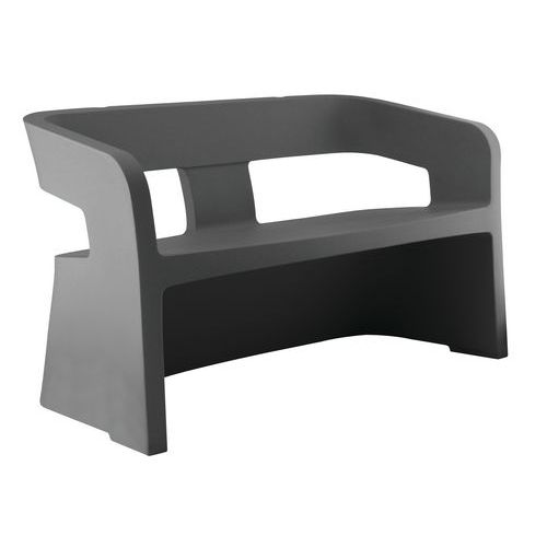 Plastikowa sofa Karla - Sofa plastikowa Karla, antracyt