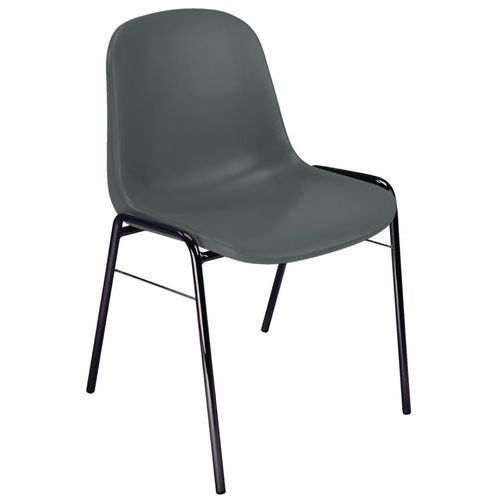 Plastikowe krzesło do jadalni Manutan Expert Chaise - Plastikowe krzesło do jadalni Manutan Expert Chaise, ciemnoszare