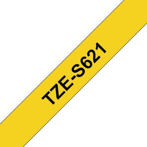 Taśmy klejące Brother TZES 621, TZES 641 i TZES 651 - Taśma klejąca Brother TZES 621, 9mm, czarno/żółta