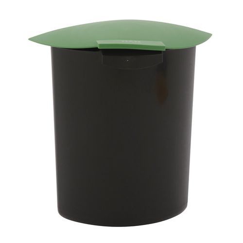 Komora 6 l z pokrywą do kosza na śmieci z plastiku 30 l - Komora 6 l z pokrywą do kosza na śmieci 30 l czarny/zielony