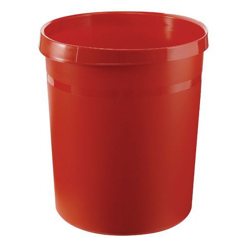 Kosz na śmieci plastikowy – 18 l - Kosz na śmieci plastikowy 18 l czerwony