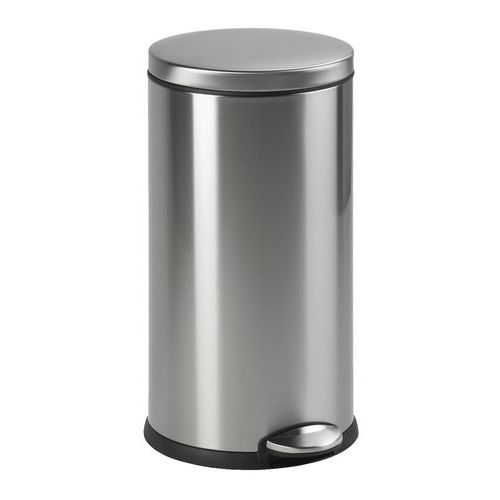Kosz na śmieci z pedałem Basic 30 l – Simplehuman - Kosz na śmieci z pedałem Basic 30 l matowa stal nierdzewna