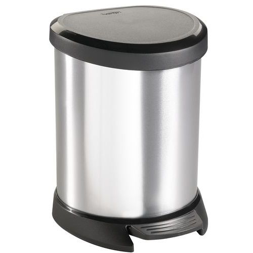 Kosz na śmieci z pedałem Decobin – 5 l – 20 l i 40 l - Kosz na śmieci z pedałem Decobin 5 l srebrny/czarny