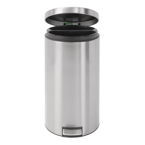 Kosz na śmieci z pedałem Twin Bin 2 x 20 l – Brabantia - Kosz na śmieci z pedałem Twin Bin 2 x 20 l stal nierdzewna STDD