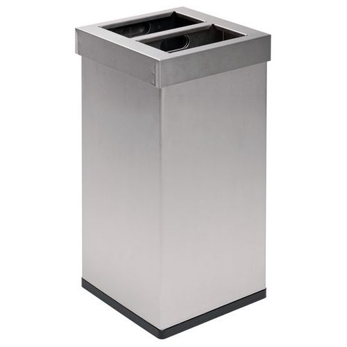 Kosz na śmieci Carro Mix 2 x 52,5 l – Vepabins - Kosz na śmieci Carro Mix 2 x 52,5 l matowa stal nierdzewna