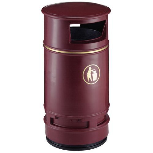 Kosz na śmieci Copperfield 90 l – Vepabins - Kosz na śmieci Copperfield 90 l bordowy