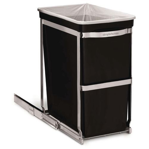 Kosz na śmieci Pull-out 30 l – Simplehuman - Kosz na śmieci Pull-out 30 l chrom/czarny