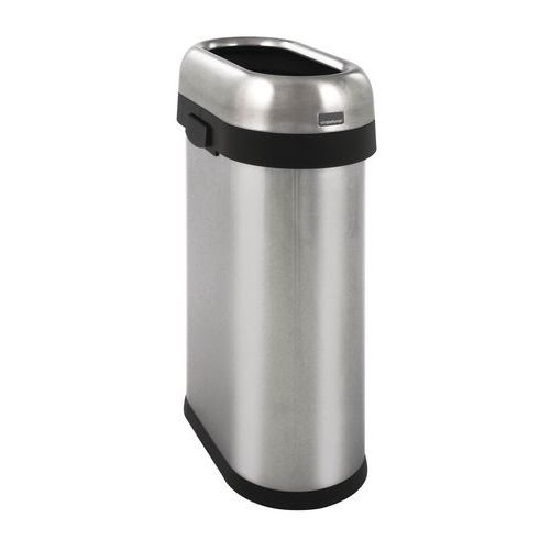 Kosz na śmieci Slim Open 50 l – Simplehuman - Kosz na śmieci Slim Open 50 l matowa stal nierdzewna