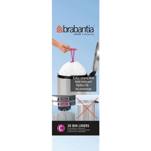 Worki 10–12 l (C)_Brabantia - Worki 10–12 l (C) białe