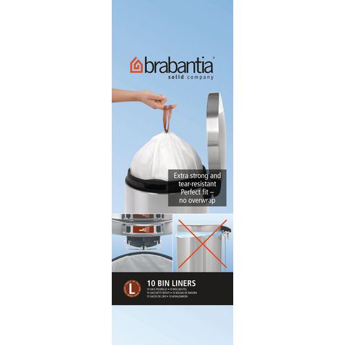 Worki 40–45 l (L)_Brabantia - Worki 40–45 l (L) białe
