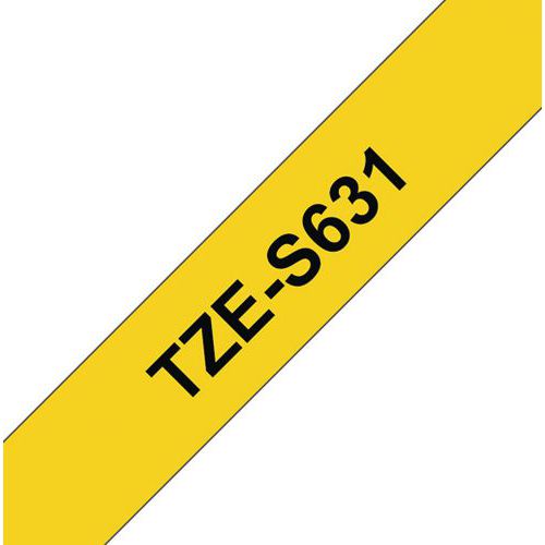 Taśmy klejące Brother TZES 621, TZES 641 i TZES 651 - Taśma klejąca Brother TZES 641, 18mm, czarno/żółta