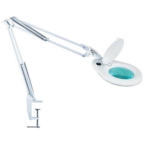 Lampa laboratoryjna LED Manutan Expert Grebes z okrągłą lupą, 9 W
