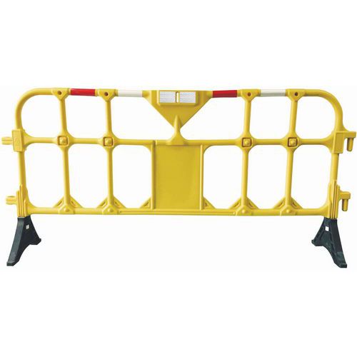 Barierki plastikowe przestawne Manutan Expert, 200 cm - Barierka plastikowa przestawna Manutan Expert, 200 cm, żółta