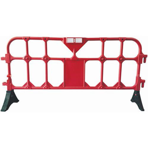 Barierki plastikowe przestawne Manutan Expert, 200 cm - Barierka plastikowa przestawna Manutan Expert, 200 cm, czerwona