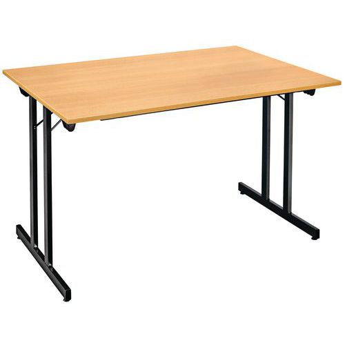 Uniwersalne stoły składane - Uniwersalny stół składany, 160 x 80 cm, buk/czarny