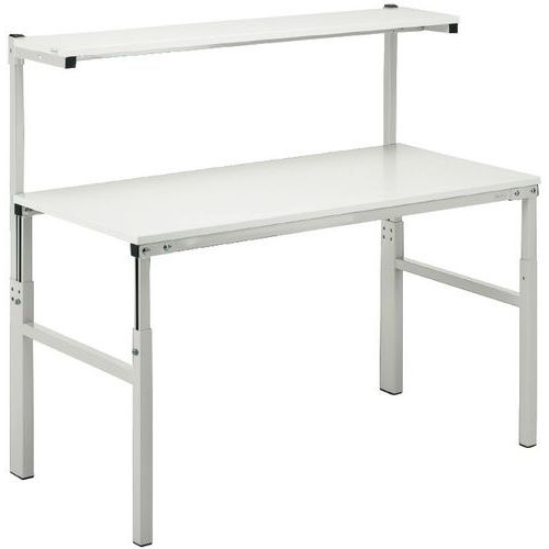 Stoły warsztatowe montażowe Treston TPH z półką, 65–90 × 180 × 70–90 cm - Stół warsztatowy montażowy Treston TPH z półką, 65–90 × 150 × 70