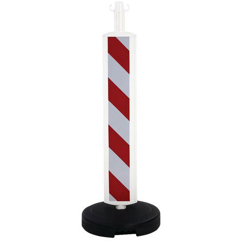 Plastikowy słupek do żywopłotu Novap, wysokość 75 cm - Plastikowy słupek do żywopłotu Novap, wysokość 75 cm, czerwono-biały