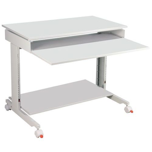 Stacja robocza z komputerem Twin 6810 - Stacja robocza komputerowa Twin 6810, kolor szary
