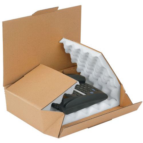 Kartonowe pudełka wysyłkowe - Wnętrze z pianki - Pudełko kartonowe z pianki Kraft 300x220x80mm