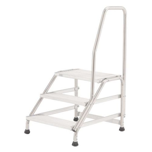 Drabinka aluminiowa z poręczą Modul Tubesca-Comabi - Drabinka aluminiowa z poręczą Modul Tubesca-Comabi, 3 stopnie