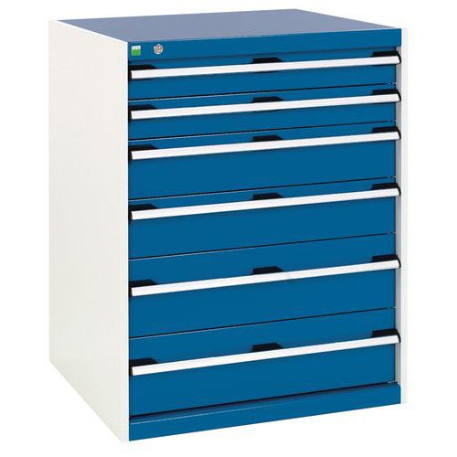 Szafy warsztatowe z szufladami Bott SL-87, wysokość 100 cm - Szafka warsztatowa z szufladami, Bott SL-87, wysokość 100 cm, 6 szuflad