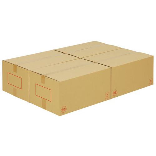 Pudła kartonowe podwójne wykonane z tektury dwuwarstwowej - Pudełko kartonowe podwójne wykonane z dwuwarstwowej tektury o wymiarach 300 x 400 mm