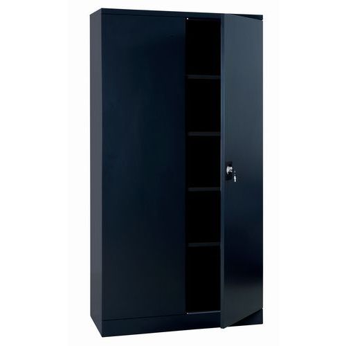 Wysokie metalowe szafy aktowe Manutan Expert Steel, 195 x 100 x 42,3 cm - Wysoka metalowa szafa aktowa Manutan Expert Steel, 195 x 100 x 42,3 cm, antr