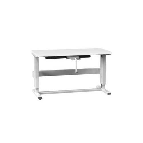 Stoły ERGO regulowane korbą, 1500 x 700 x 790 (1100) mm, LAMINO - Stół ERGO regulowany korbą, 1500 x 700 x 790 (1100) mm, LAMINO, szary