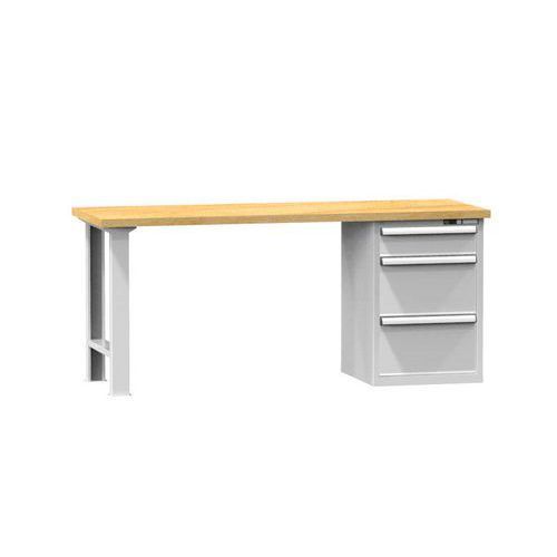 Stoły warsztatowe KOMBI EB4815, 1500 x 800 x 880 mm, BUK - Stół warsztatowy KOMBI EB4815, 1500 x 800 x 880 mm, BUK, szaro-szary